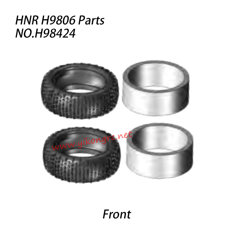 Hong Nor H9806 RC Car Parts Front Tire Skin and Sponge H98424