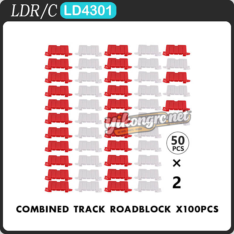 LDR/C LD4301 RC Car Parts Combined Track Roadblock 2set
