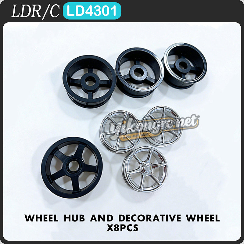 LDR/C LD4301 RC Car Parts Wheel Hub And Decorative Wheel x8PCS