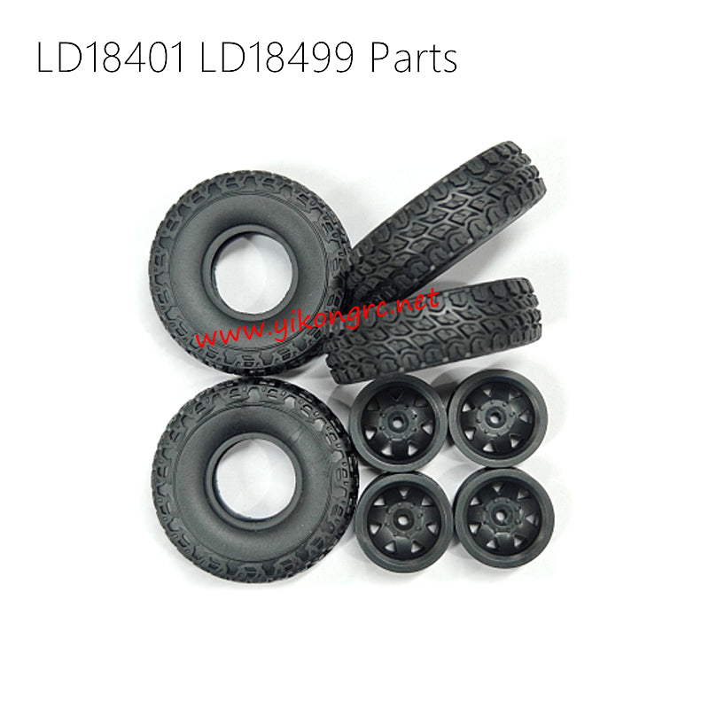 LDRC LD18401 LD18499 Parts Tire and Wheel black