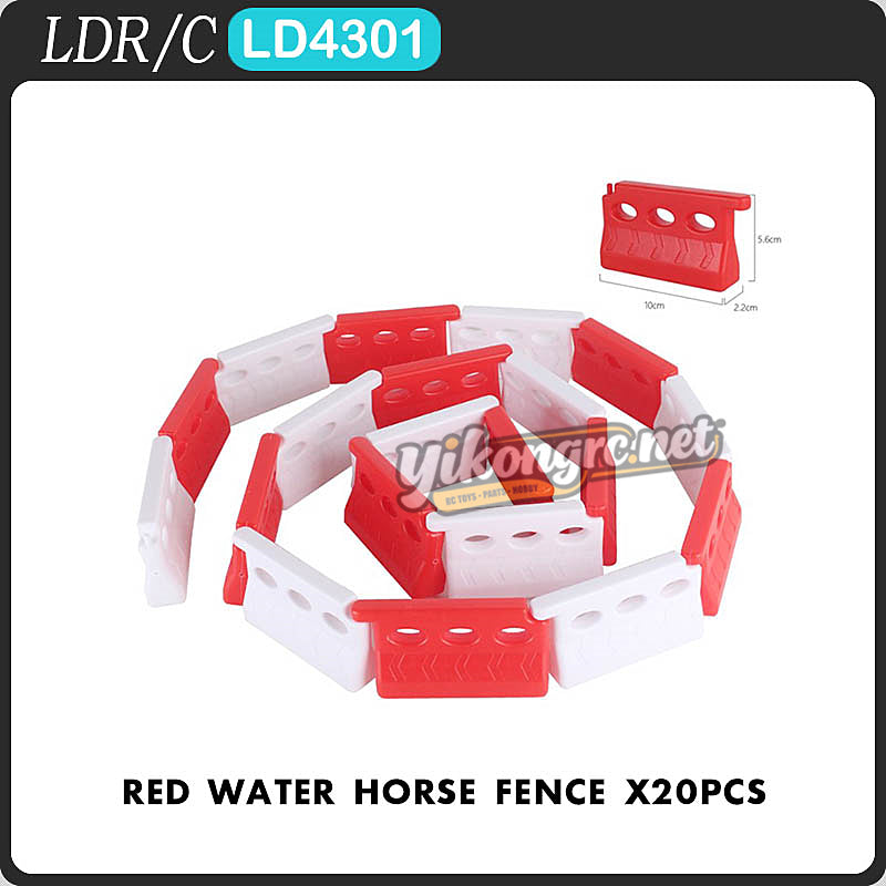 LDR/C LD4301 RC Car Parts Red Water Horse Fence x20PCS