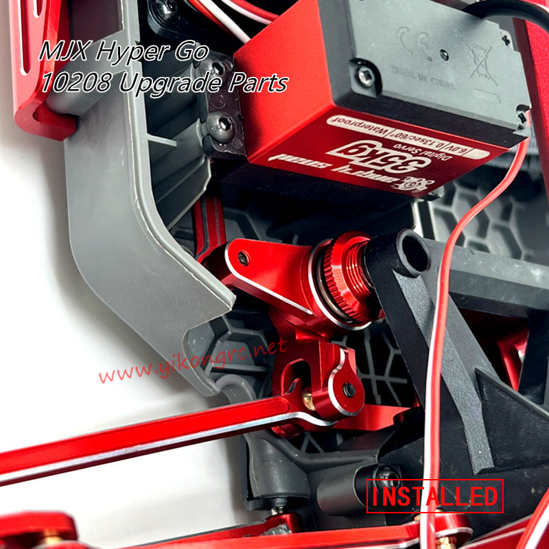 MJX Hyper Go 10208V1/V2 Upgrade Parts Steering Assembly Servo Tie Rod installed 1