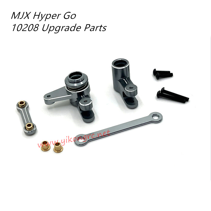MJX Hyper Go 10208V1/V2 Upgrade Parts Steering Assembly Servo Tie Rod titanium