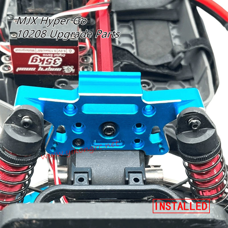 MJX Hyper Go 10208V2 Upgrade Parts Front and Rear Shock Absorber Mounts installed