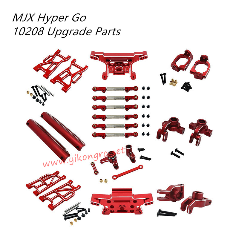 MJX Hyper Go 10208V2 Upgrade Parts Metal Kit red