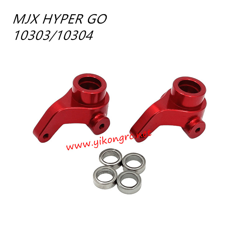MJX Hyper Go 10303/10304 Upgrade Parts Front Steering Knuckle and Bearing red