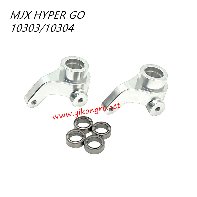 MJX Hyper Go 10303/10304 Upgrade Parts Front Steering Knuckle and Bearing silver