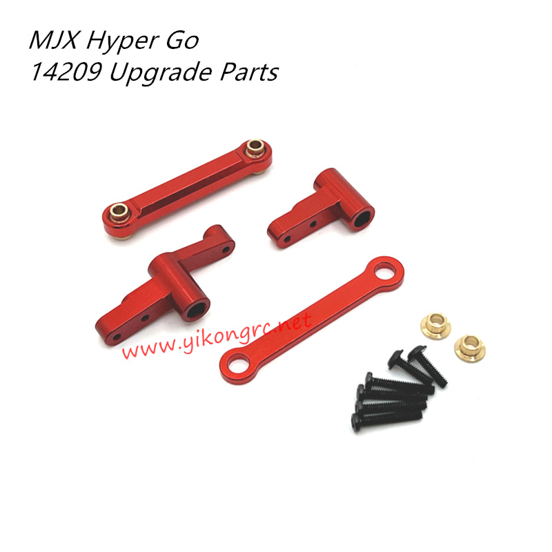 MJX Hyper Go 14209 Upgrade Parts Front Steering Assembly red