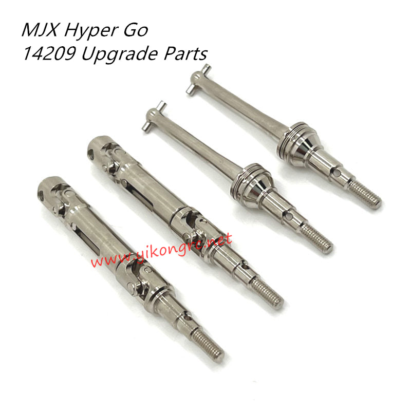 MJX Hyper Go 14209 Upgrade Parts Front and Rear Drive Shaft CVD silver