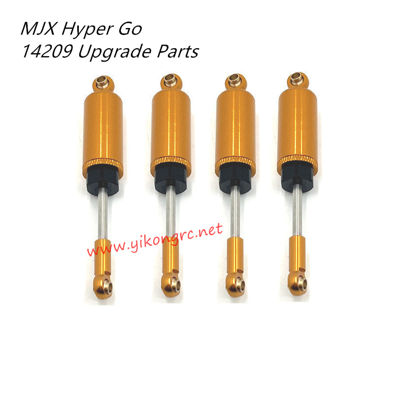 MJX Hyper Go 14209 Upgrade Parts Front and rear hydraulic shock absorbers gold