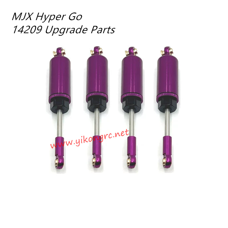 MJX Hyper Go 14209 Upgrade Parts Front and rear hydraulic shock absorbers pruple