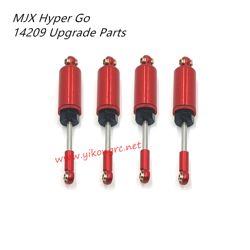 MJX Hyper Go 14209 Upgrade Parts Front and rear hydraulic shock absorbers red