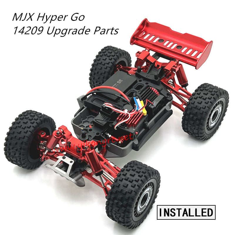 MJX Hyper Go 14209 Upgrade Parts Rear Wing installed