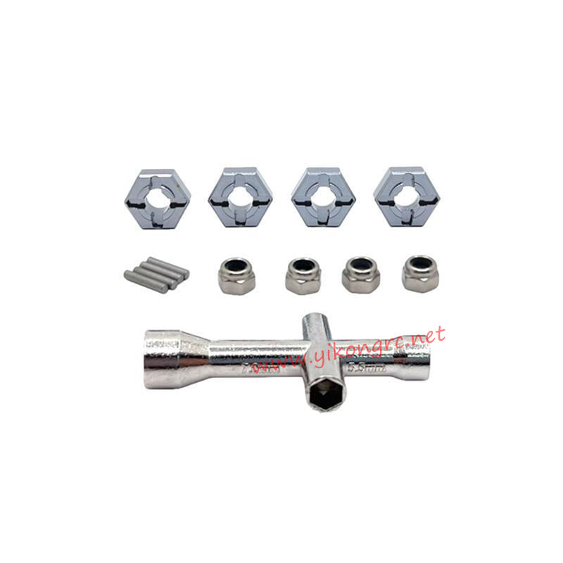 MJX Hyper Go 14301 RC Car Upgrade Parts M4 Nut, Sleeve, 12mm Coupler Titanium