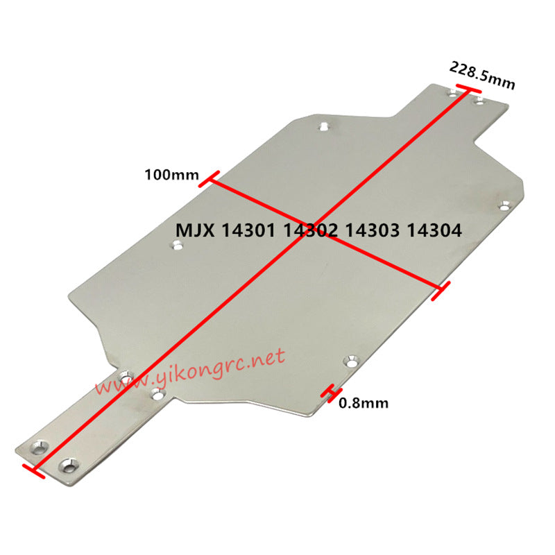 MJX Hyper Go 14301 Upgarde Parts 304 Stainless Steel Mirror-Finished Base Plate SIZE