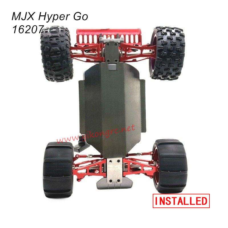 MJX Hyper Go 16207 RC Car Upgrade Parts Chassis Guard installed