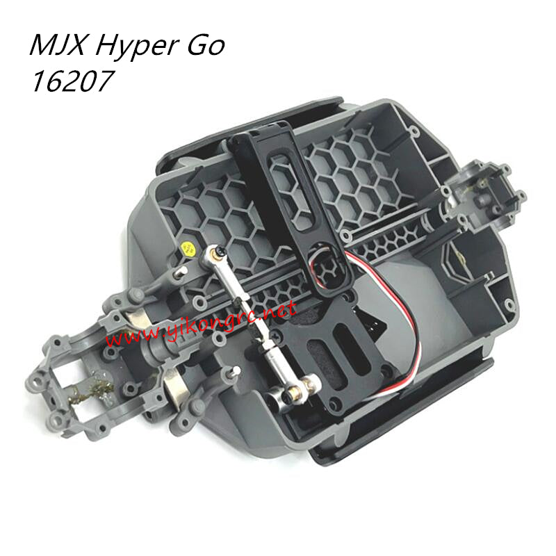 MJX Hyper Go 16207 Upgrade Parts Front Steering Connect Rod and Arm installed