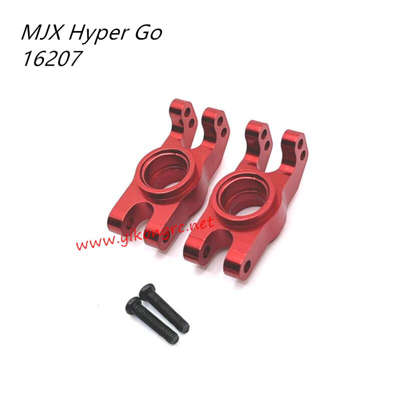 MJX Hyper Go 16207 Upgrade Parts Rear Wheel Cups red