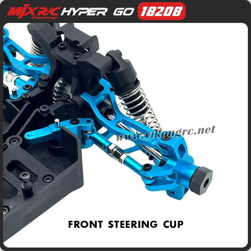 MJX Hyper Go 18208 RC Car Upgrade Parts Front Steering Cup installed right