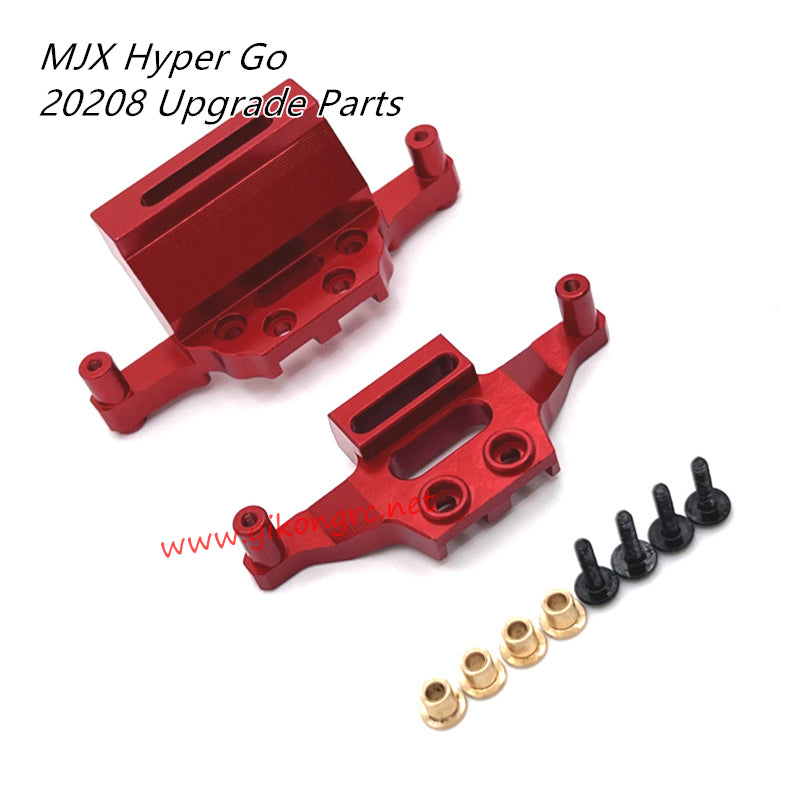 MJX Hyper Go 20208 RC Car Upgrade Parts Metal Front and Rear Shock Absorber Brackets RED