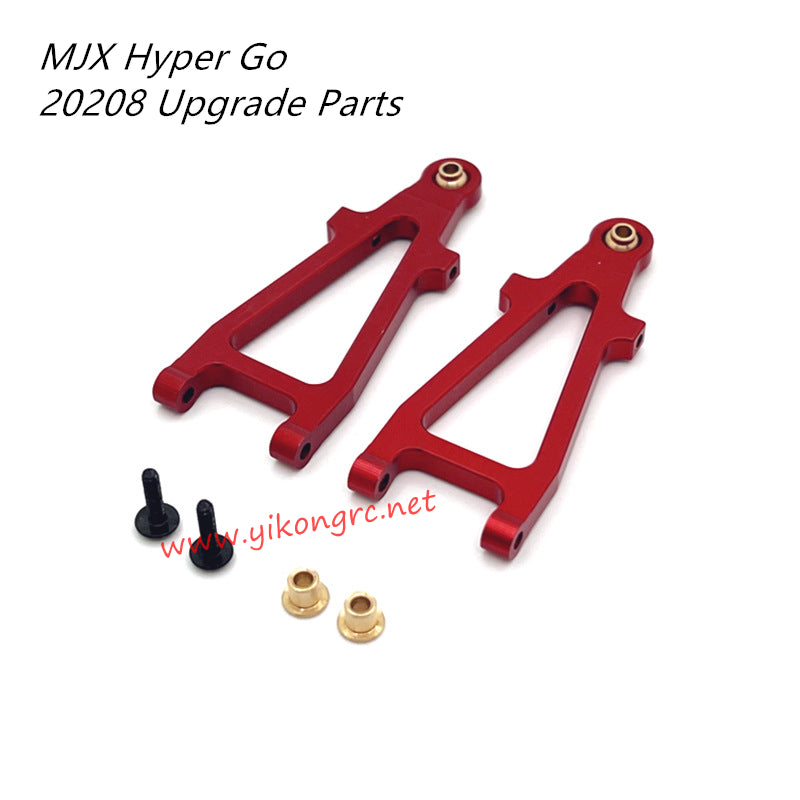 MJX Hyper Go 20208 RC Car Upgrade Parts Metal Lower Front Swing Arm red