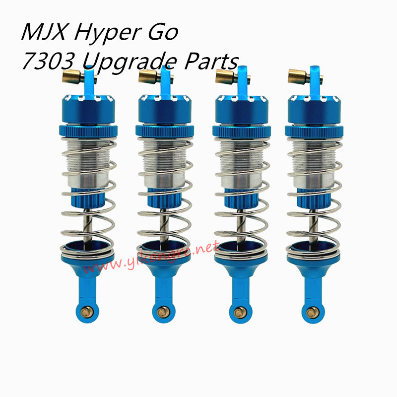 MJX Hyper Go 7303 Upgrade Parts Air Spring Hydraulic Front and Rear Shock Absorbers blue