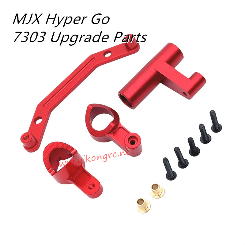 MJX Hyper Go 7303 Upgrade Parts Front Steering Kit P73432, P73433, P73435 red