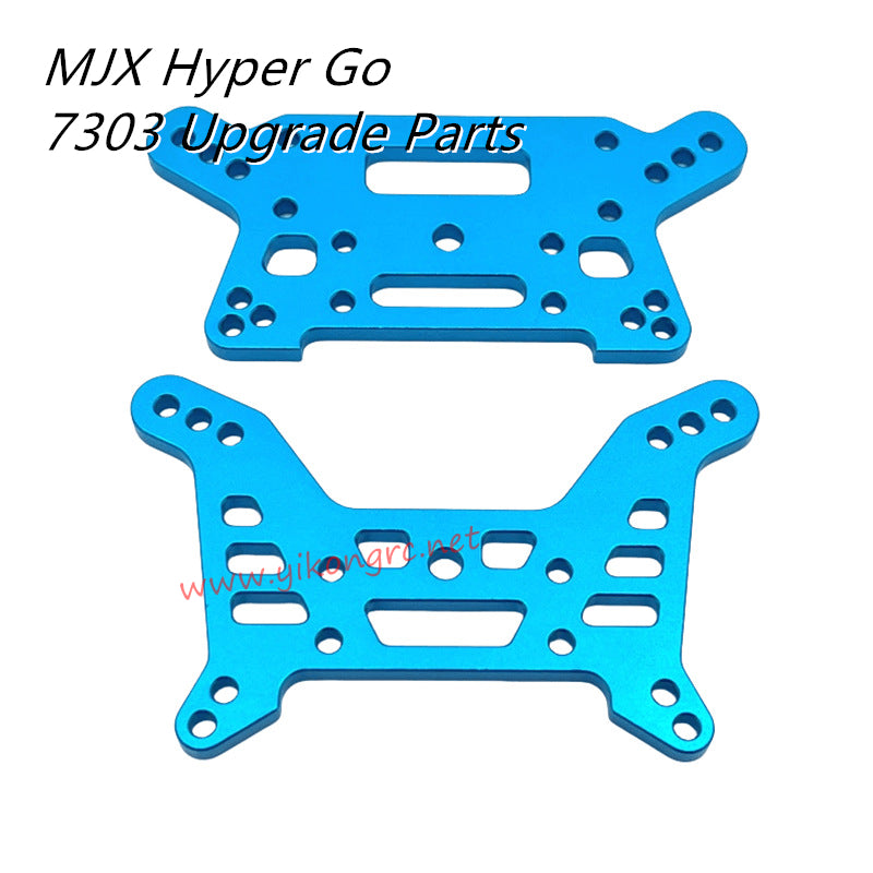MJX Hyper Go 7303 Upgrade Parts Front and Rear Shock Absorber Mounts blue