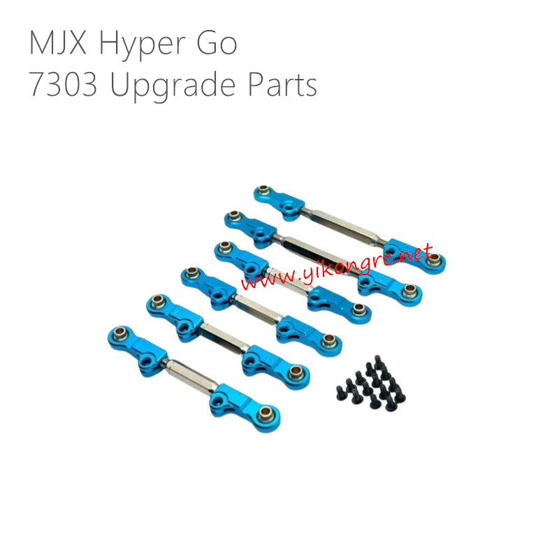 MJX Hyper Go 7303 Upgrade Parts Metal Adjustable Tie Rod Kit blue