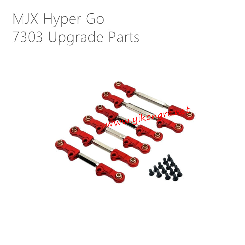 MJX Hyper Go 7303 Upgrade Parts Metal Adjustable Tie Rod Kit red