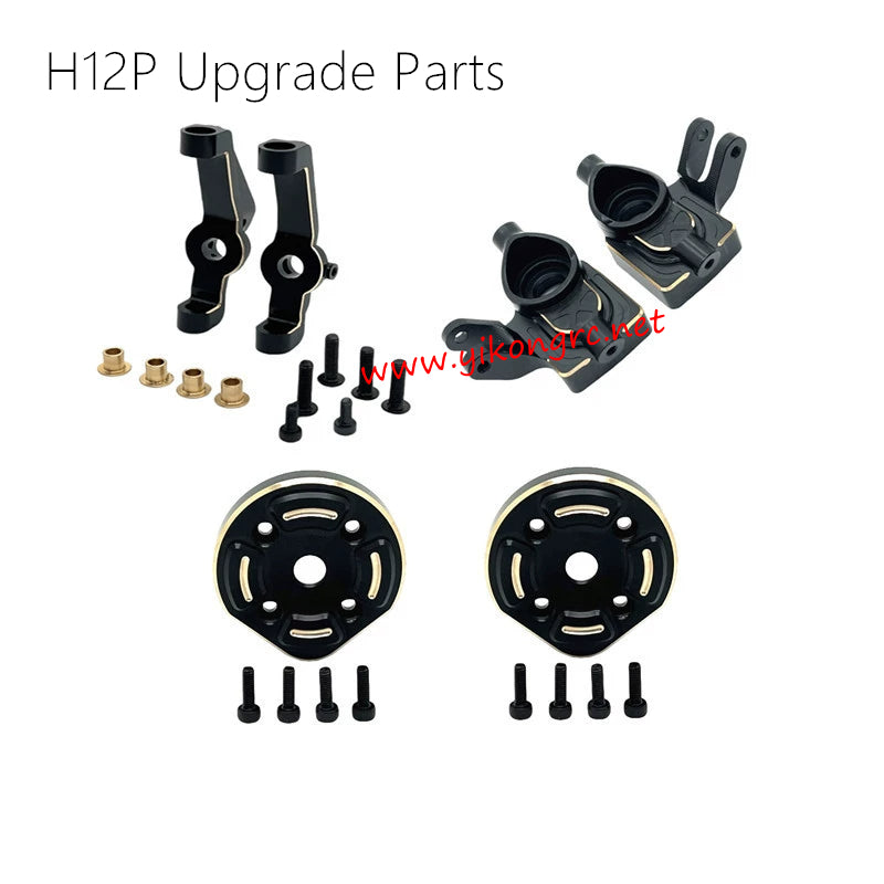 MJX Hyper Go H12P RC Crawler Upgrades Front Axle Steering Cup C Seat Gear Cover brass