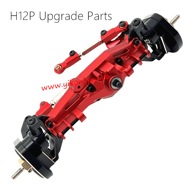 MJX Hyper Go H12P RC Crawler Upgrades Front axle assembly red