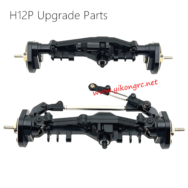MJX Hyper Go H12P Upgrades Front and rear axle assemblies black