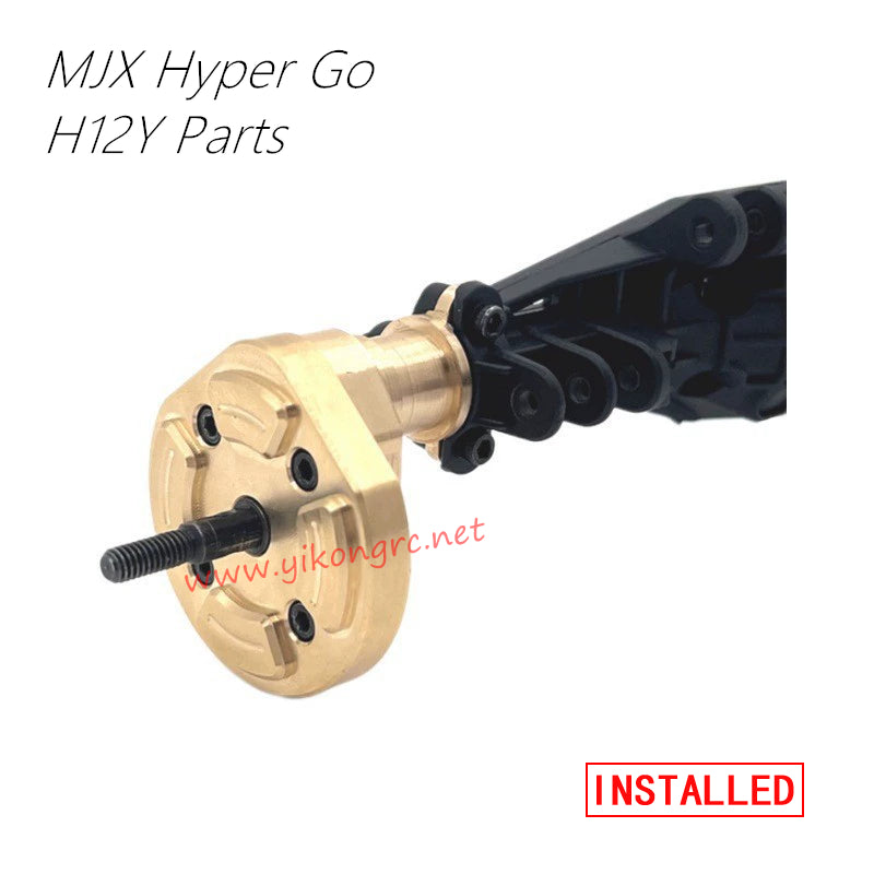 MJX Hyper Go H12Y RC Car Upgrades Front and Rear Axle Counterweights, Gear Cover installed