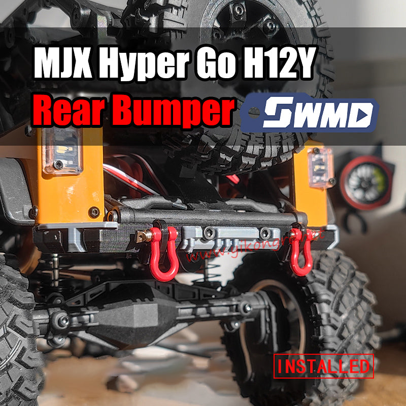 MJX Hyper Go H12Y RC Car Upgrades Two-tone rear bumper + with tow hook