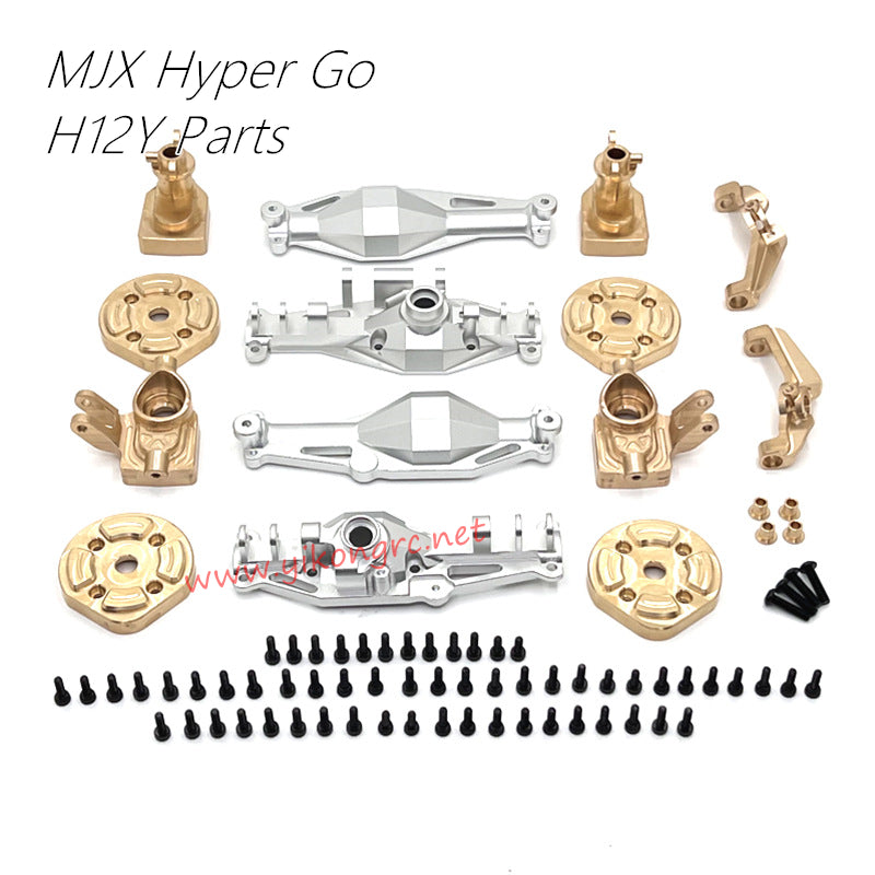 MJX Hyper Go H12Y Upgrade Parts FR Axle Housing Brass Cup C Hub Axle Cover silver