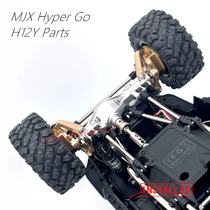MJX Hyper Go H12Y Upgrade Parts Front Axle Housing and Rear Axle Housing installed 2