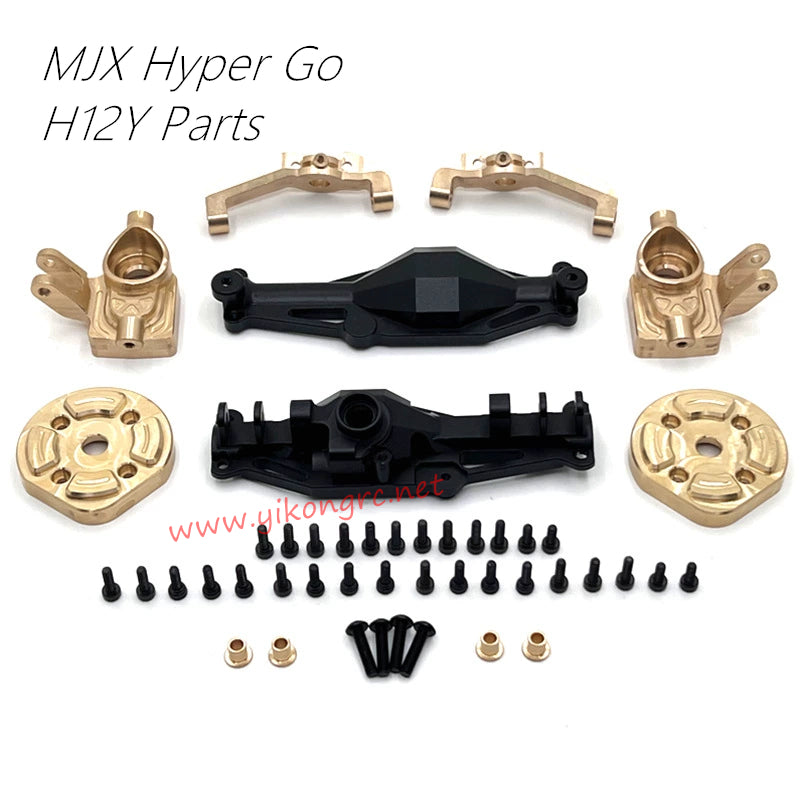 MJX Hyper Go H12Y Upgrades Front Axle Housing Brass Front Cup C Hub Portal Axle Cover black