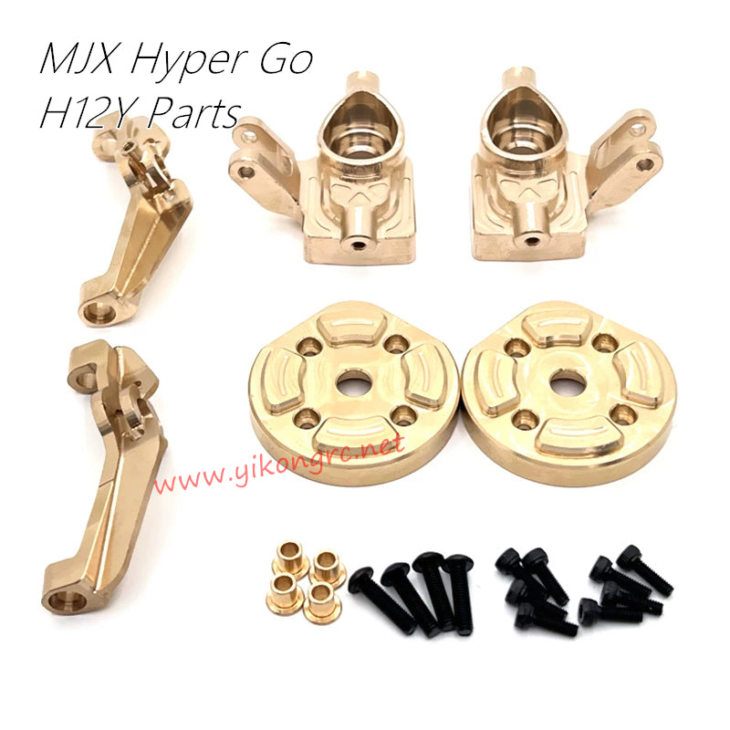 MJX Hyper Go H12Y Upgrades Front Axle Steering Cup, C-Hub, Gear Cover Counterweight 2