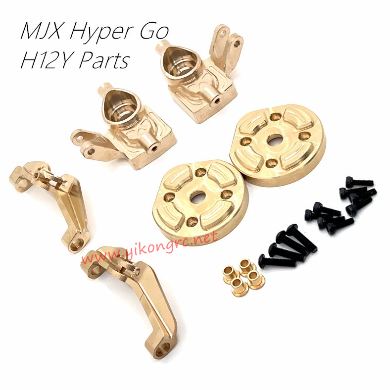 MJX Hyper Go H12Y Upgrades Front Axle Steering Cup, C-Hub, Gear Cover Counterweight