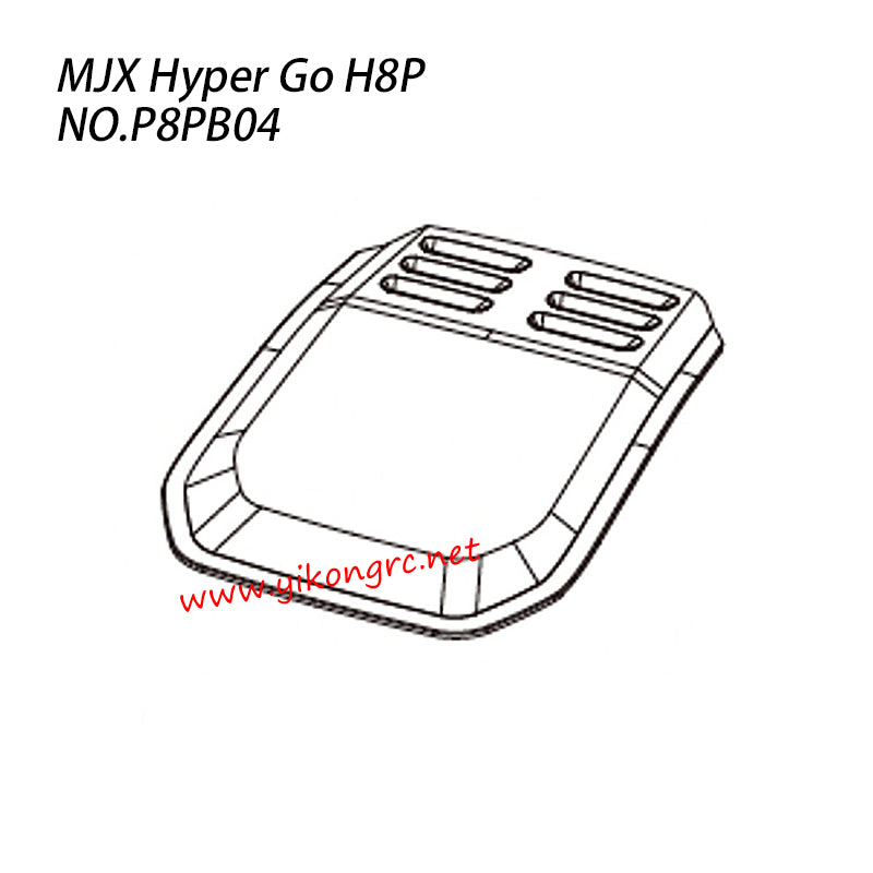 MJX Hyper Go H8P Parts Body Shell Roof Cover P8PB04