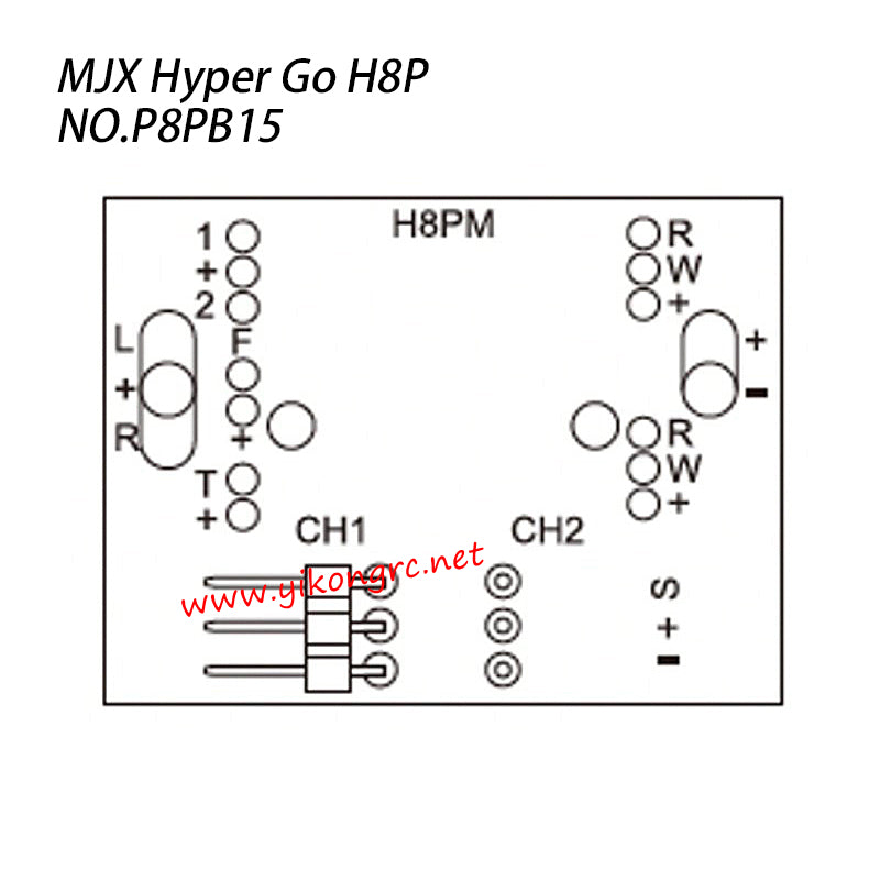 MJX Hyper Go H8P Parts Light Control Board P8PB15