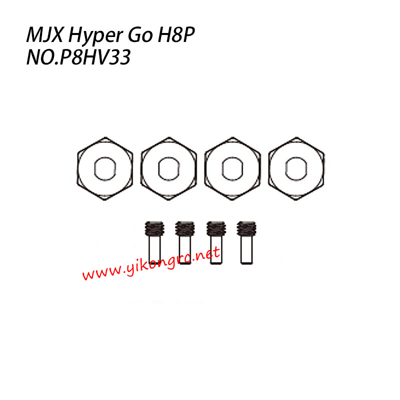 MJX Hyper Go H8P RC Car Parts Wheel Hex Adapter P8HV33