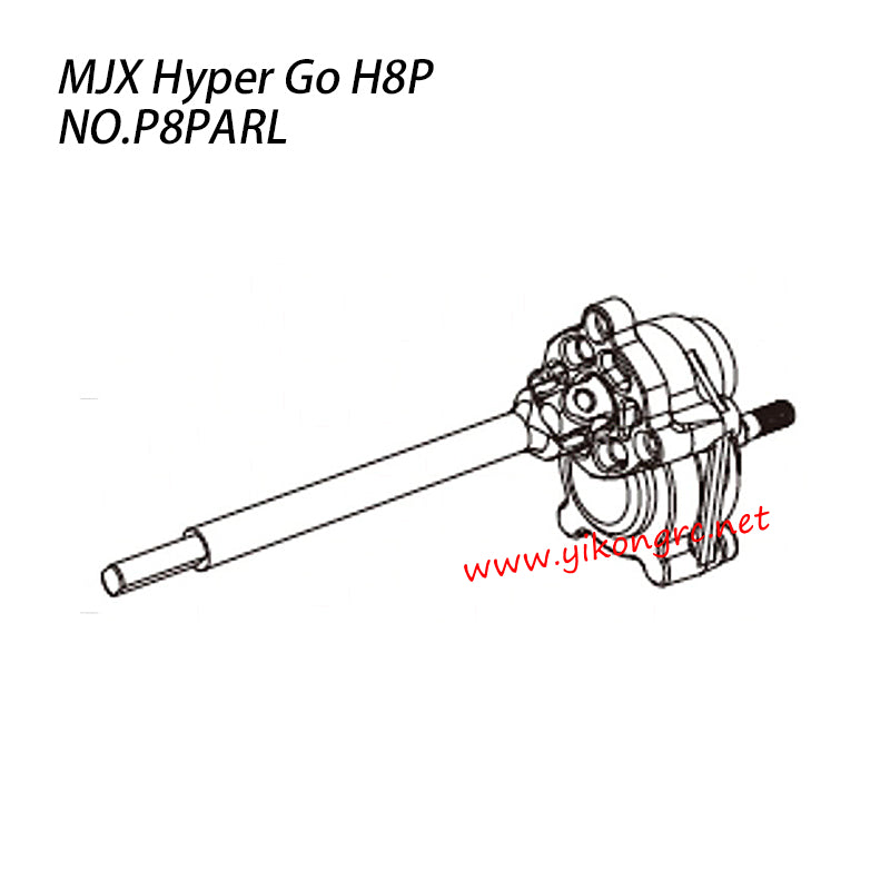 MJX Hyper Go H8P RC Crawler Parts Left Rear Door Axle Assembly P8PARL