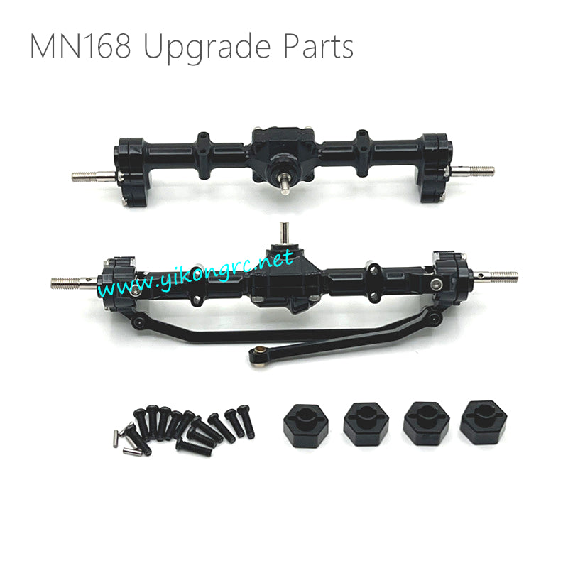 MN-RC MN168 Upgrade Parts Front and Rear Axle Assembly Black