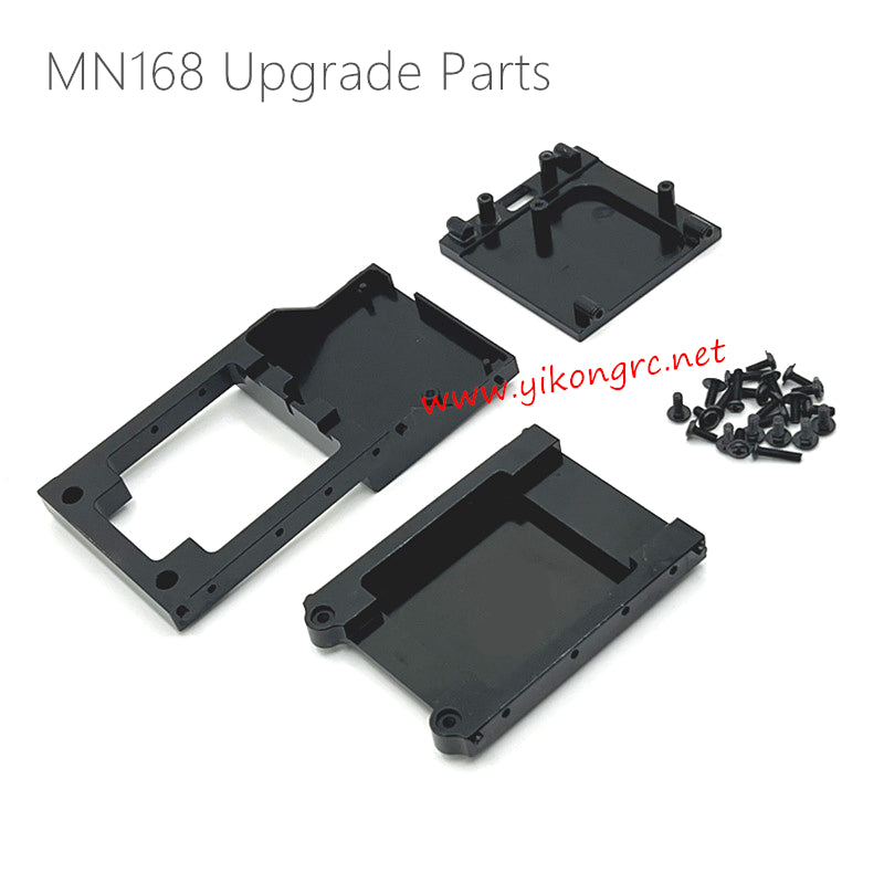 MN Model MN168 Upgrade Parts Front compartment, Tail beam, Motor mount Black
