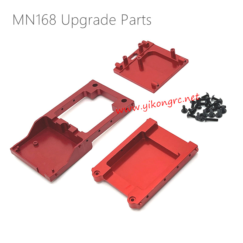 MN Model MN168 Upgrade Parts Front compartment, Tail beam, Motor mount Red