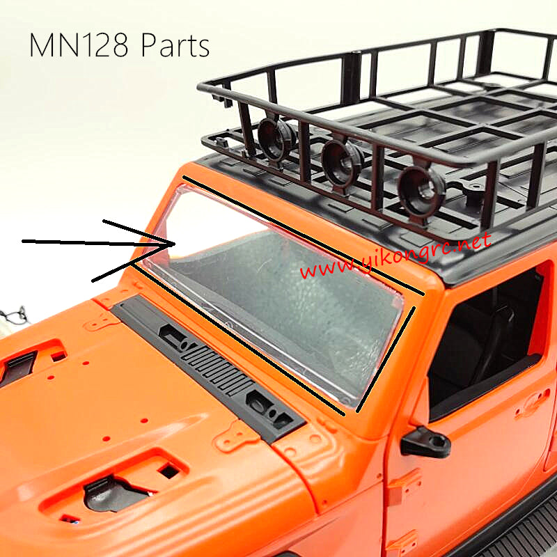 MN-Model MN128 RC Car Parts Front Windshield 128-08-02