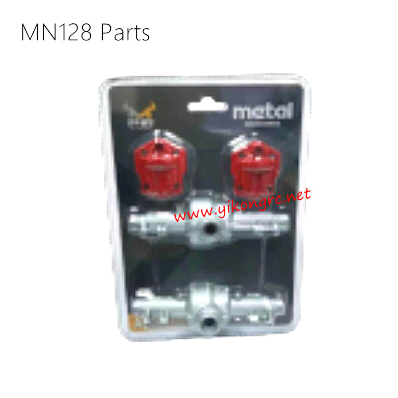 MN-RC MN128 RC Car Parts Upgrade front and Rear axle assembly D2U-01 silver