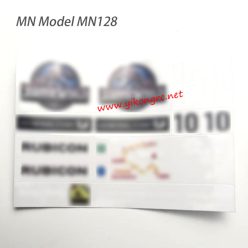 MN-RC MN128 RC Truck Parts MN128 Special Transfer Sticker